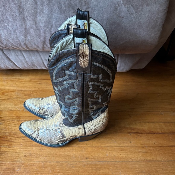 Vintage Python snake skin Western boots - Picture 2 of 6